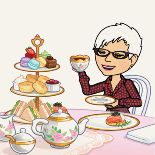 Blue profile bitmoji